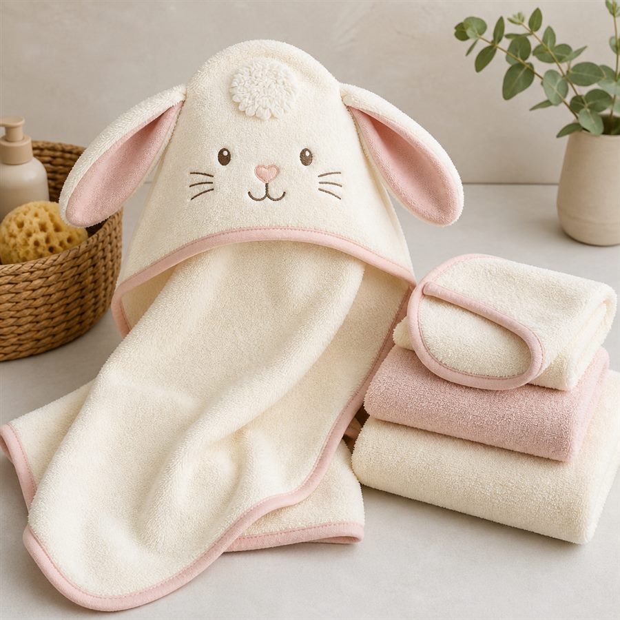 Hooded Bath Towel Set
